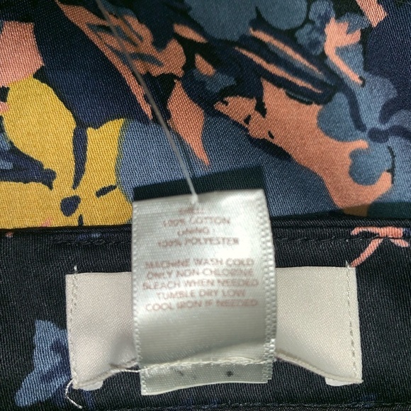 MLoft black/floral fully lined skirt size 4 NWT - Picture 6 of 7